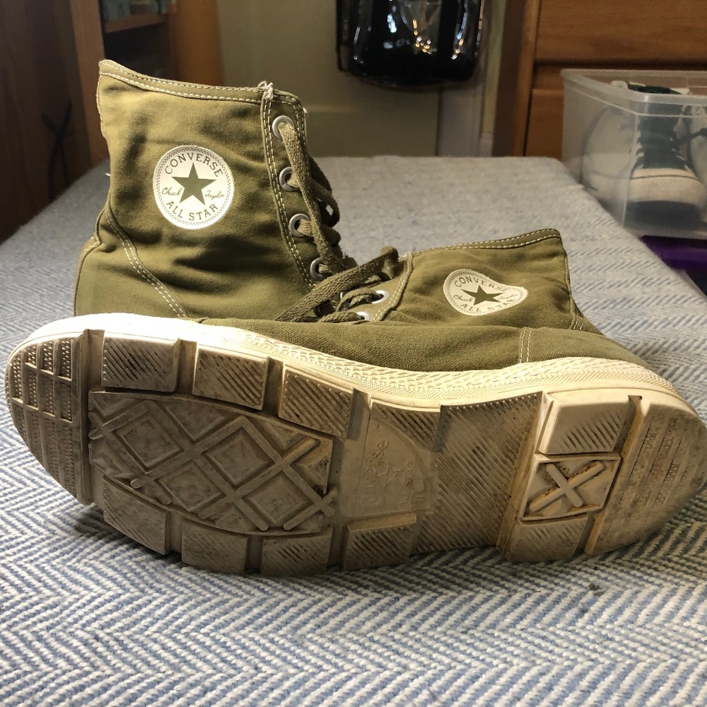 Converse Olive Green High Top Boots - Picture 4 of 9